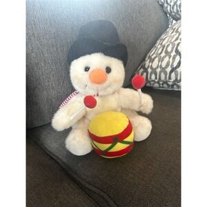 Vintage Russ Berrie Freezy Snowman Plush Stuffed Animal 9" Animated Musical Play